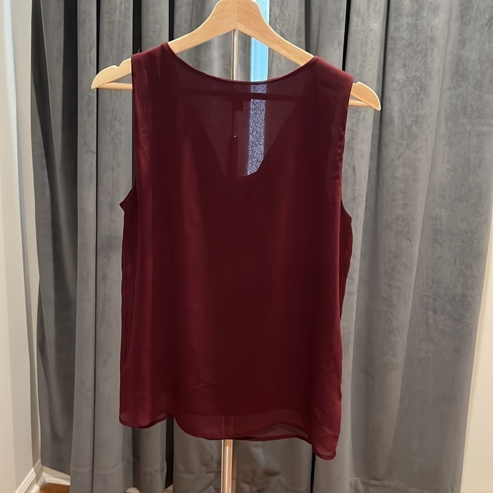 Ann Taylor textured cowl neck shell sleeveless top - Picture 3 of 4